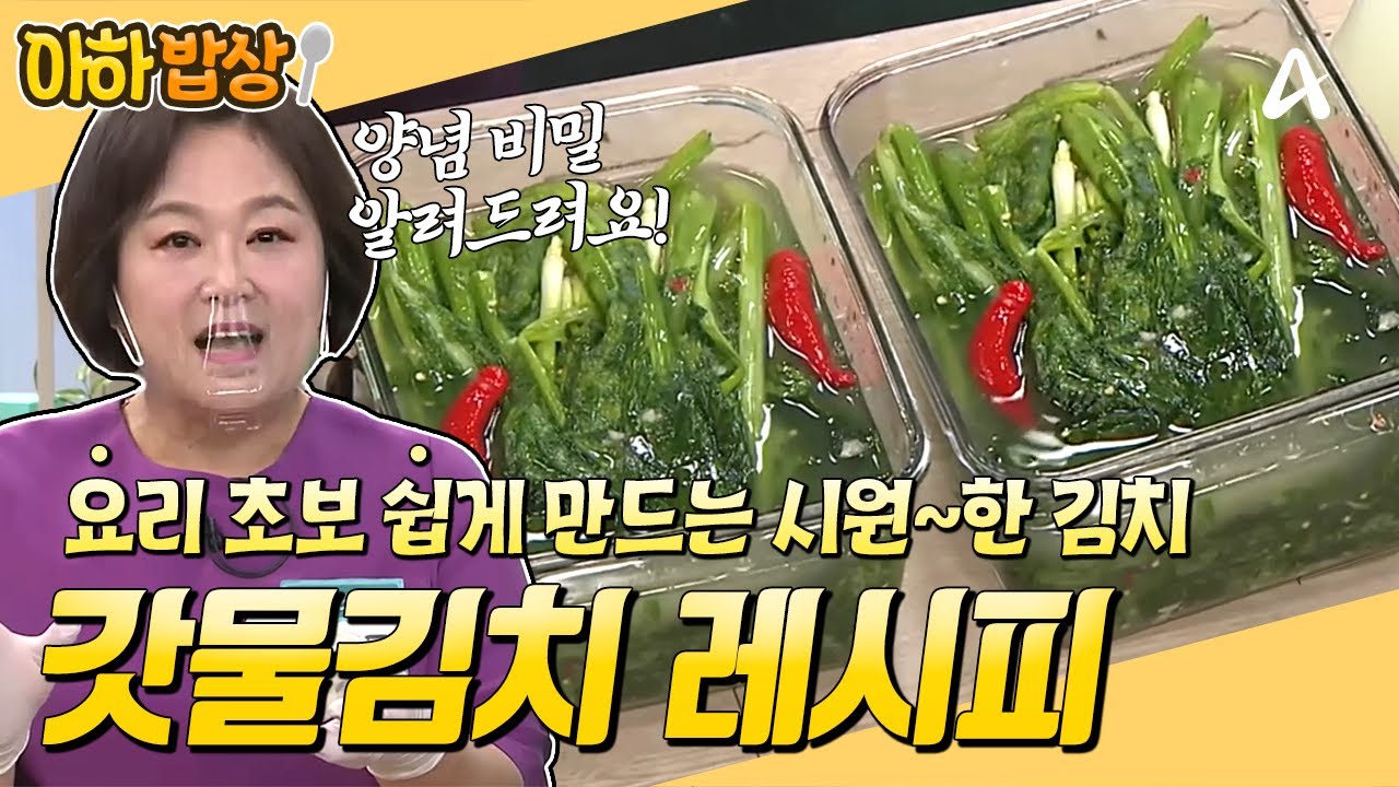 [#아하밥상] 알싸~하고 시원한 갓물김치 레시피🤤 김치 초보도 다 만들 수 있는 초간단 레시피랍니다! #이보은 #레시피