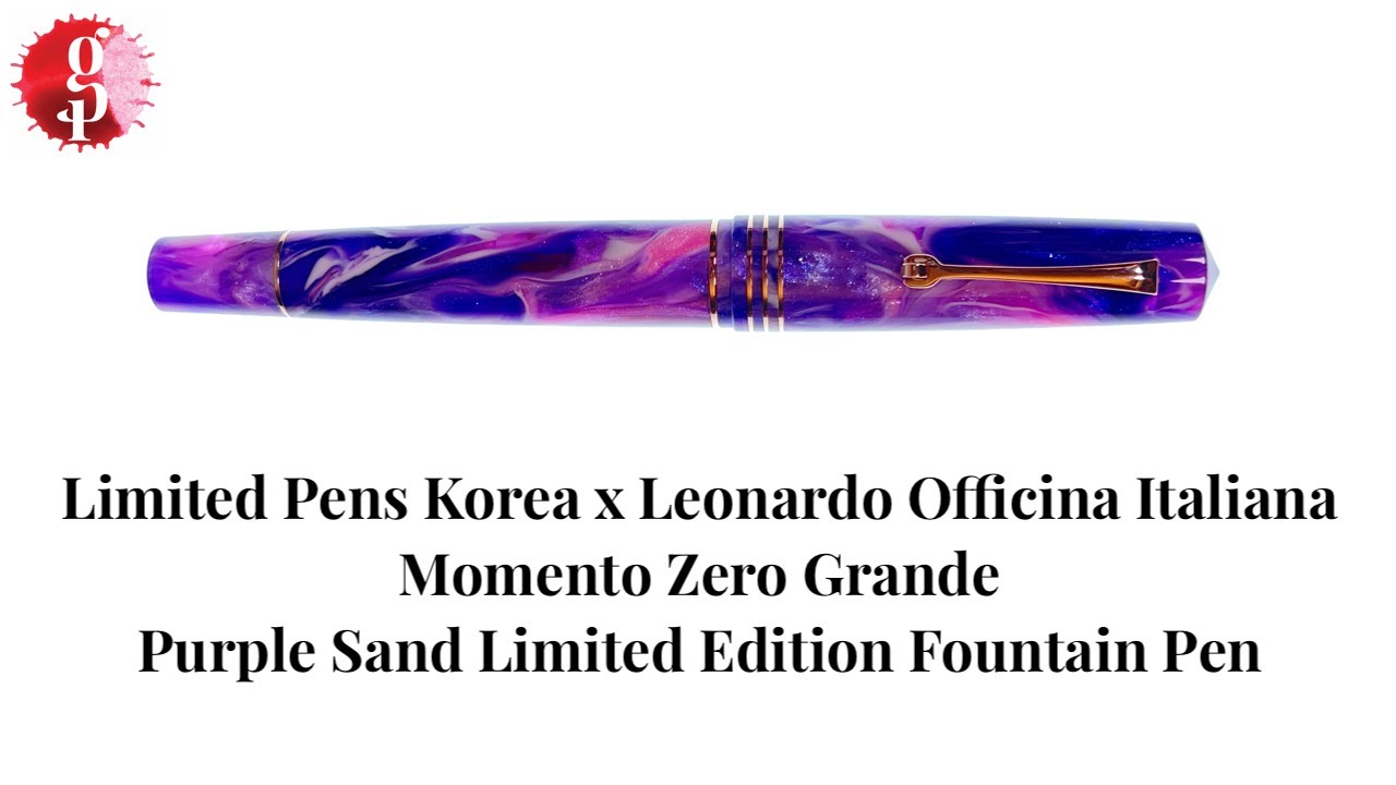 Limited Pens Korea x Leonardo Officina Italiana Momento Zero Grande Purple Sand Fountain Pen