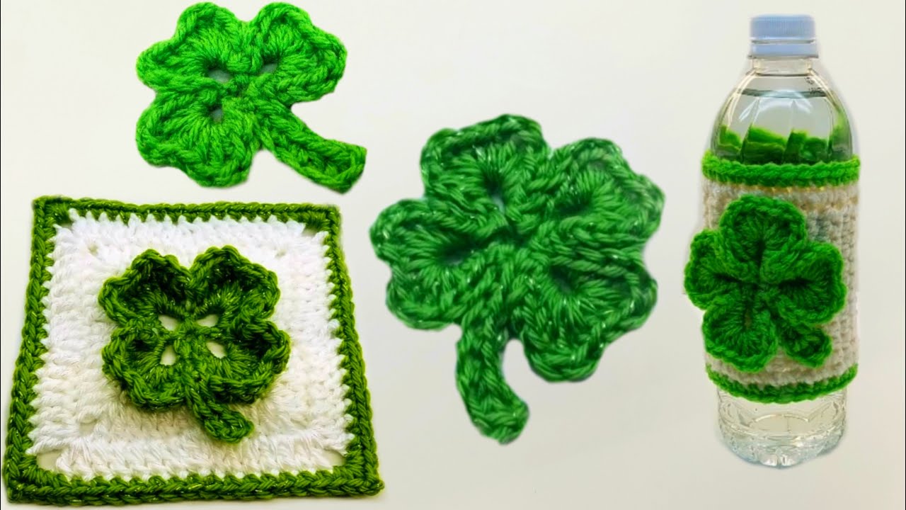 Easy Crochet Shamrock Tutorials | Easy Crochet Four Video Tutorial Compilation | Bag O Day Crochet