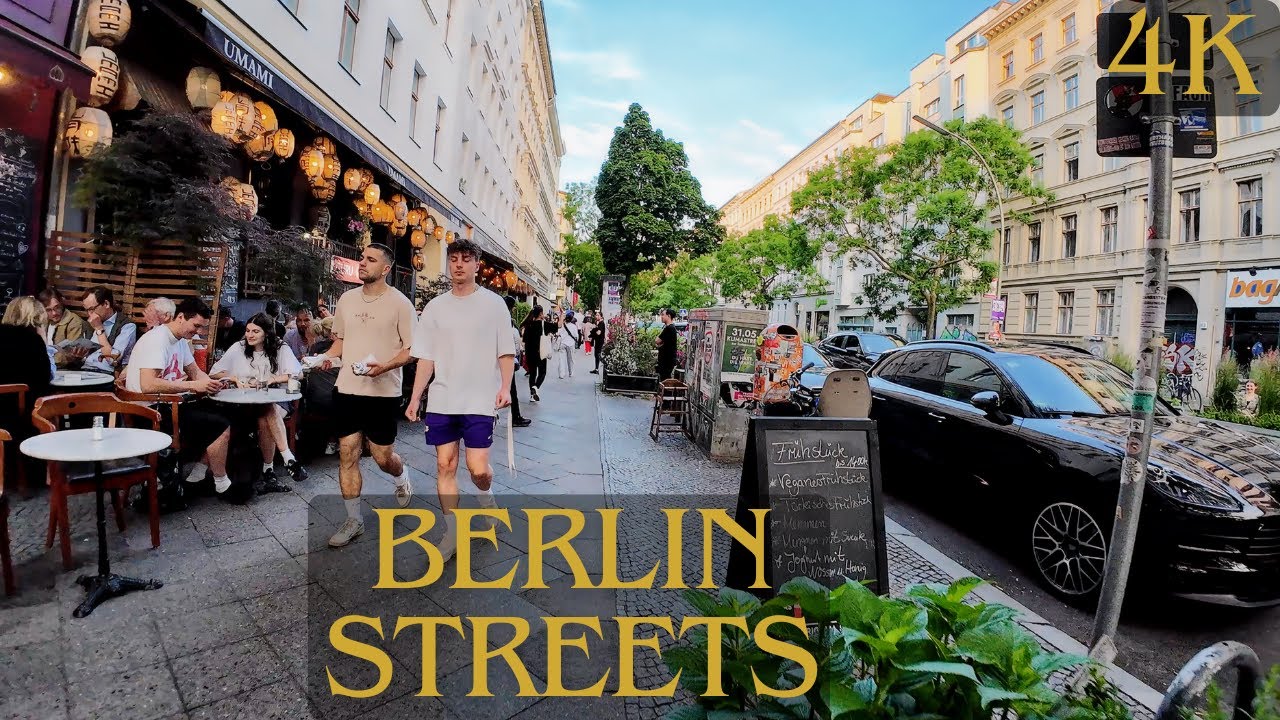 4K Berlin Evening Walk: Dining and Street food - Germany Europe