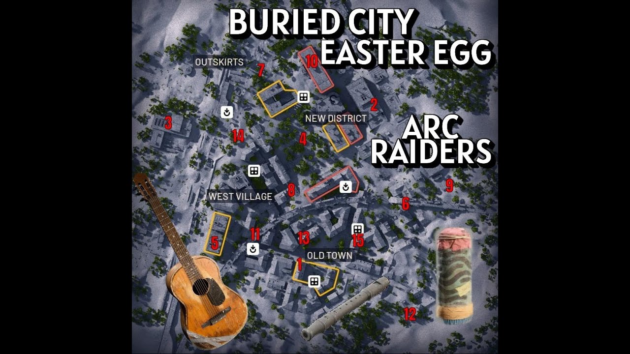 Arc Raiders Buried City Easter Egg Room &ndash; All 15 Button Locations (Full Map Guide)