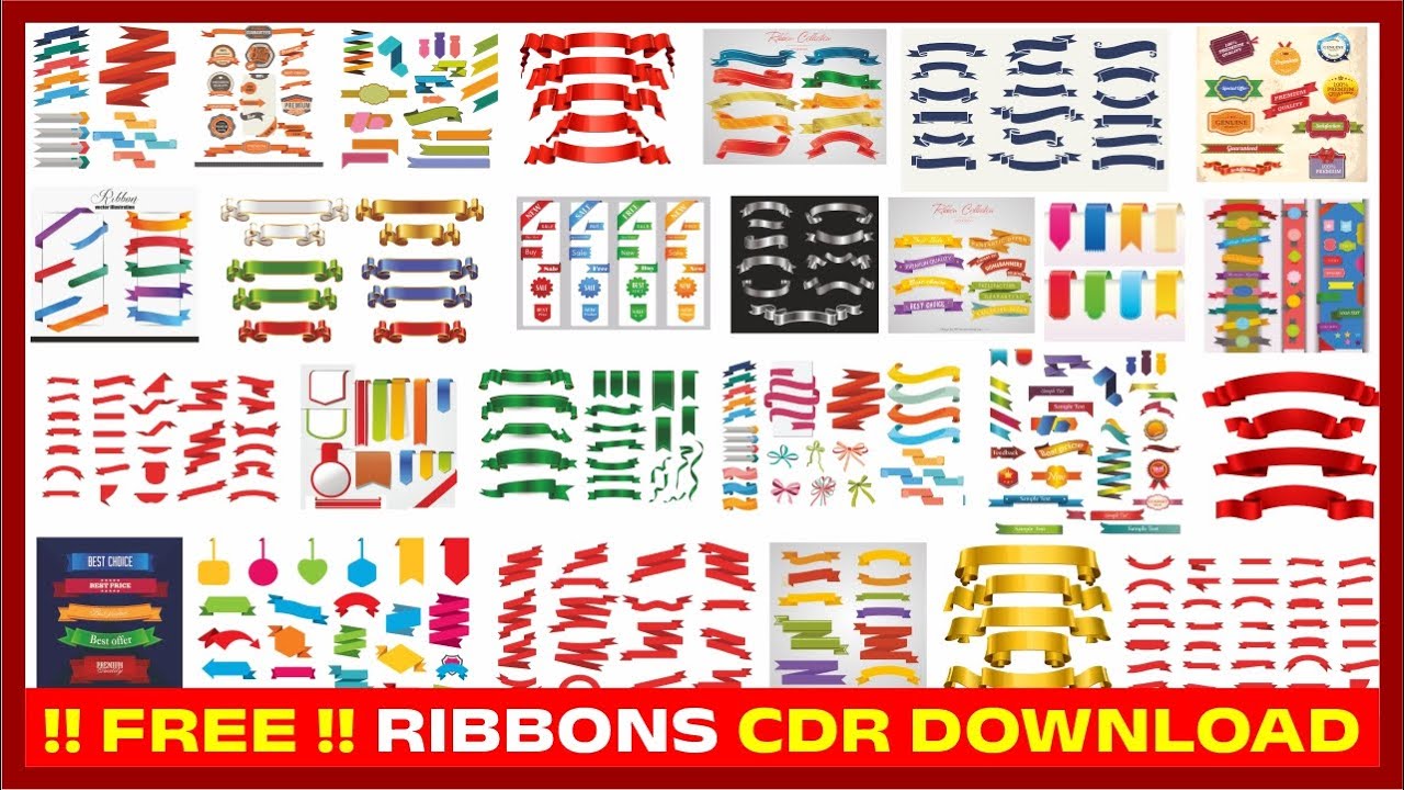 RIBBONS CLIPART FREE CDR | RIBBONS CDR Download | Download Ribbons Clipart CDR