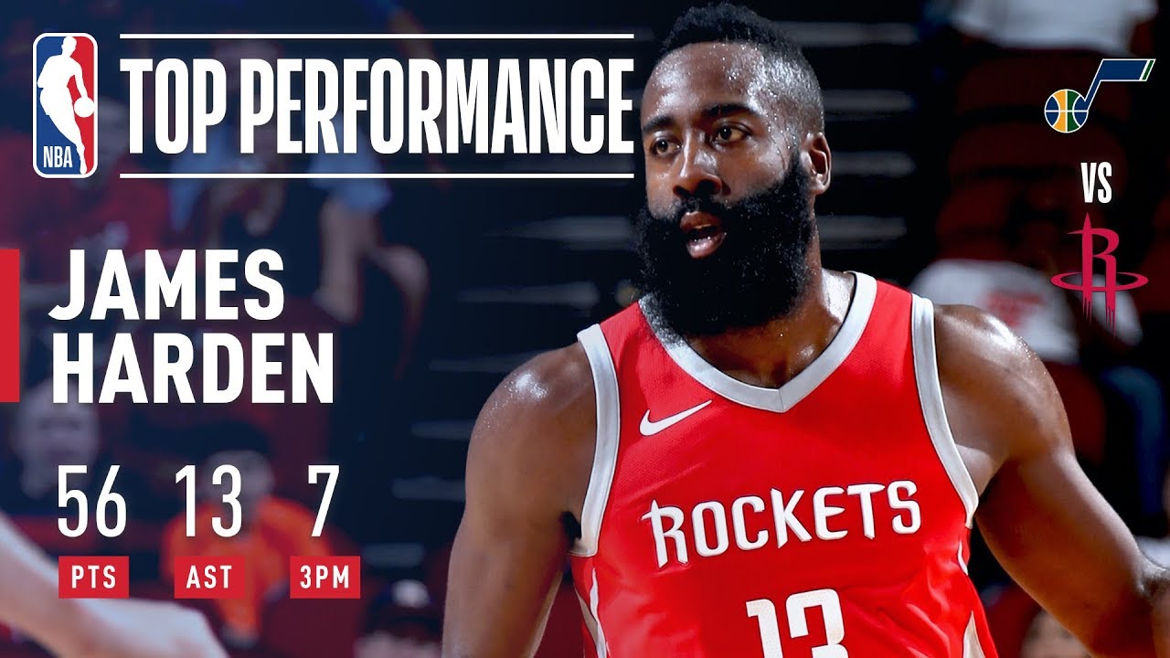 James Harden Scores A CAREER HIGH 56 Points and 13 Assists vs. The Jazz | EVERY BASKET