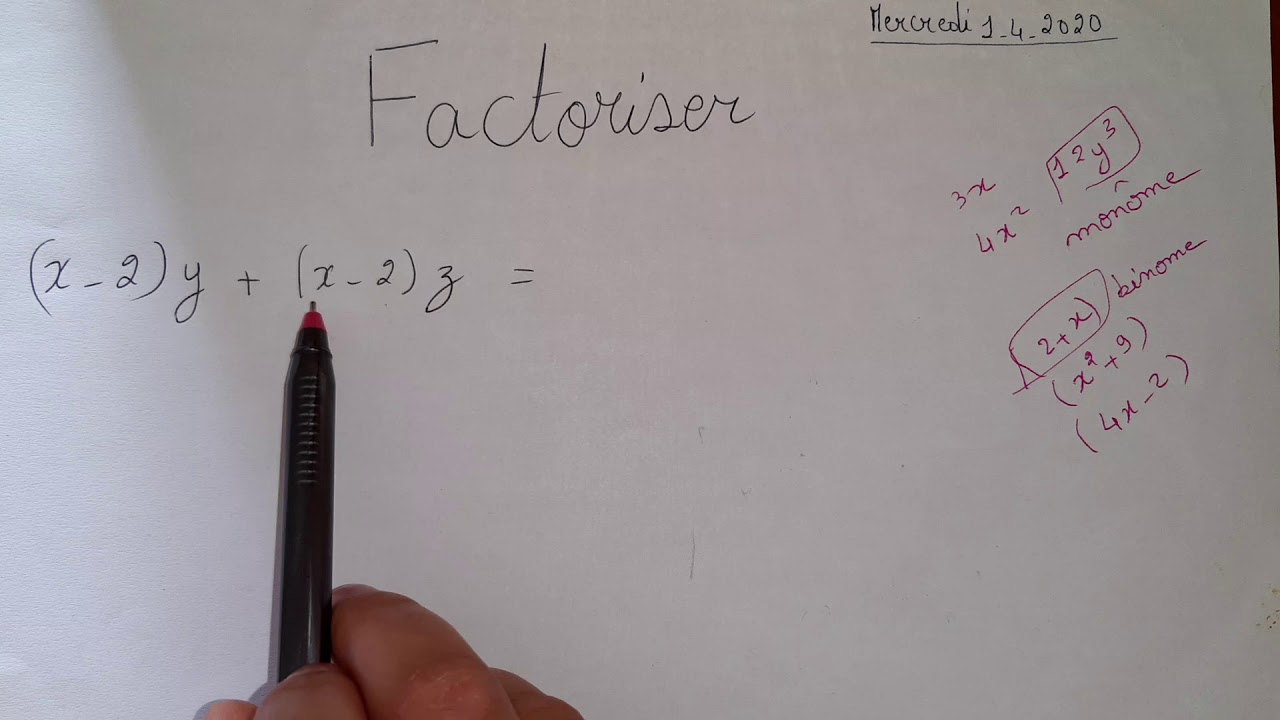 Eb8/maths/factoriser en prenant un binôme comme facteur commun