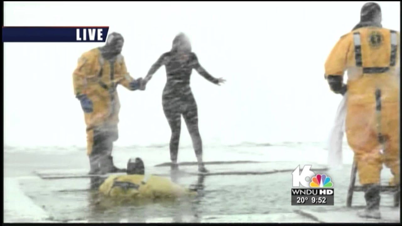 Gabby Gonzalez takes a polar plunge