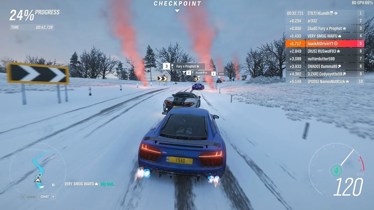 Forza Horizon 4 - Twin-Turbo Audi R8 V10 Plus For S1-Class Winter [Ranked Adventure]