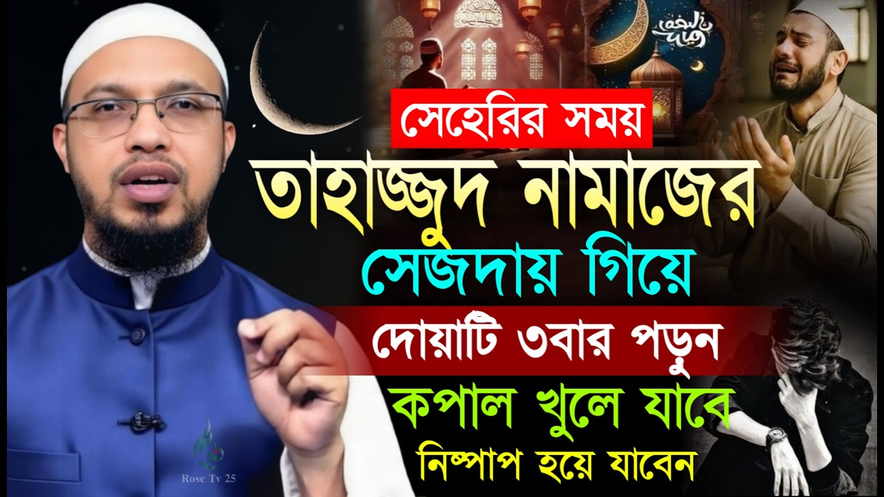 সেহরির আগে তাহাজ্জুদ নামাজের সেজদায় দোয়াটি পড়ুন কপাল খুলে যাবে। শায়খ আহমাদুল্লাহ, Sheikh Ahmadullah