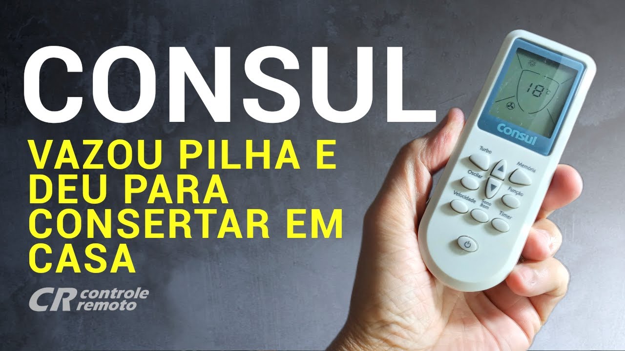 Controle remoto ar-condicionado Consul parou de funcionar. Dá para consertar em casa?