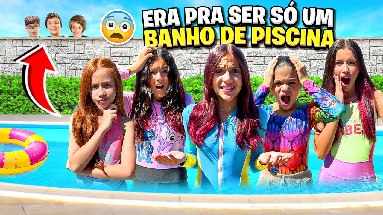 AS MENINAS FORAM ESPIONADAS NA PISCINA JÉSSICA SOUSA E FAMILIA)