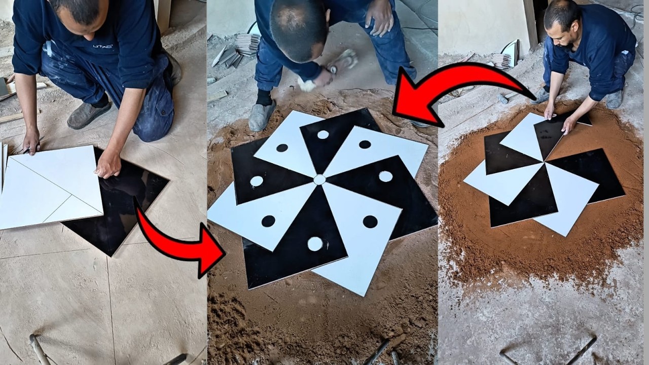 Did you know this?! Transform plain ceramic tiles into patterned ones 👇👇