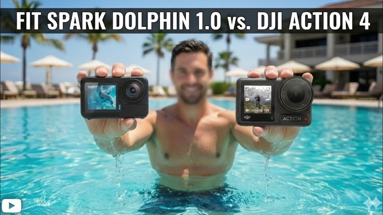 DJI Action 4 VS Fitspark Dolphin 1.0 The Ultimate Underwater Test:Capture Amazing Outdoor Adventures