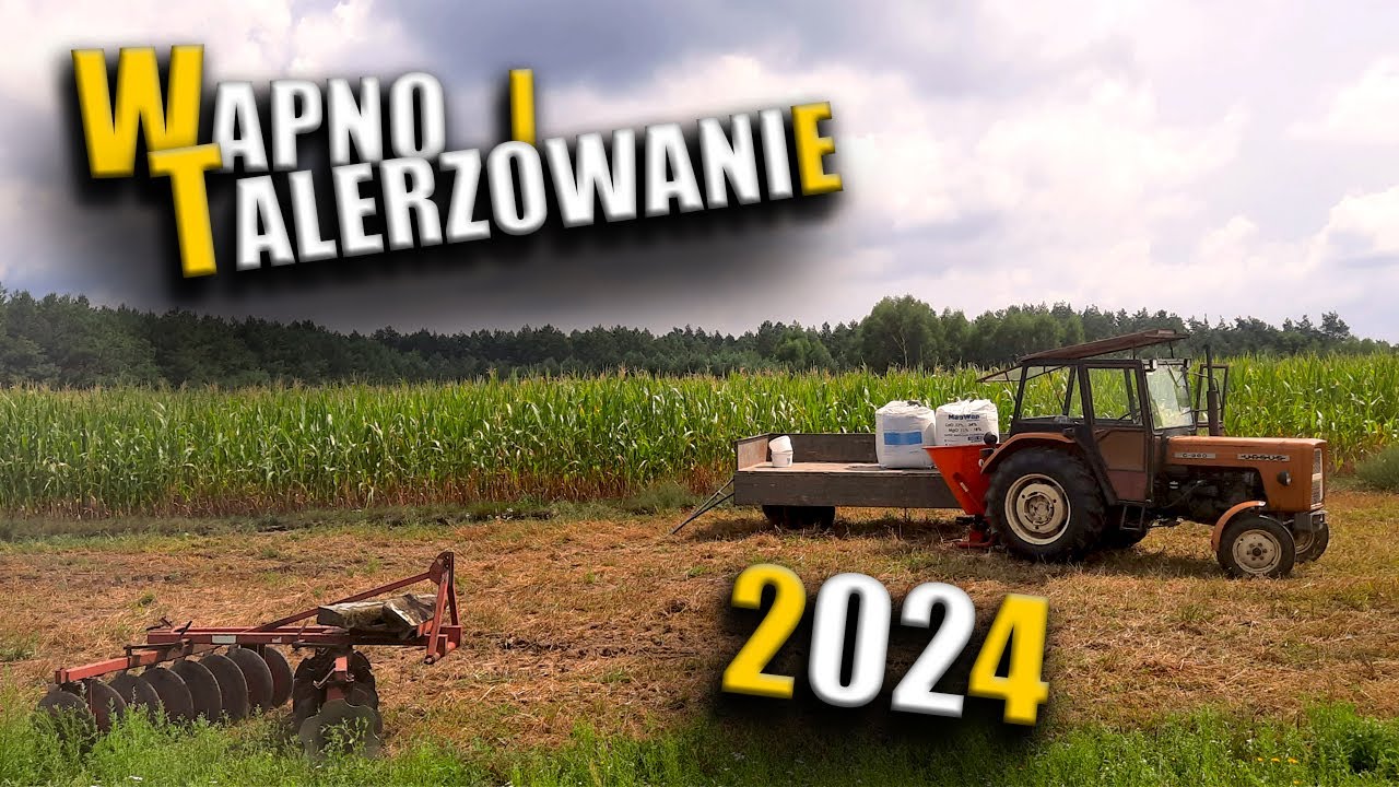🔥 Prace pożniwne 2024🔥 Wapna sianie i talerzowanie 😁