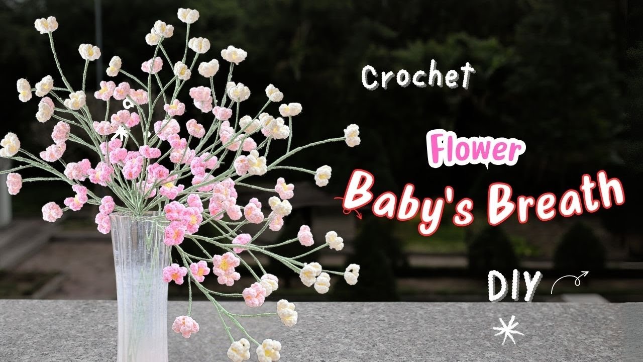 How to Crochet a Baby's Breath | Simple and Easy Crochet Flowers for Beginner
