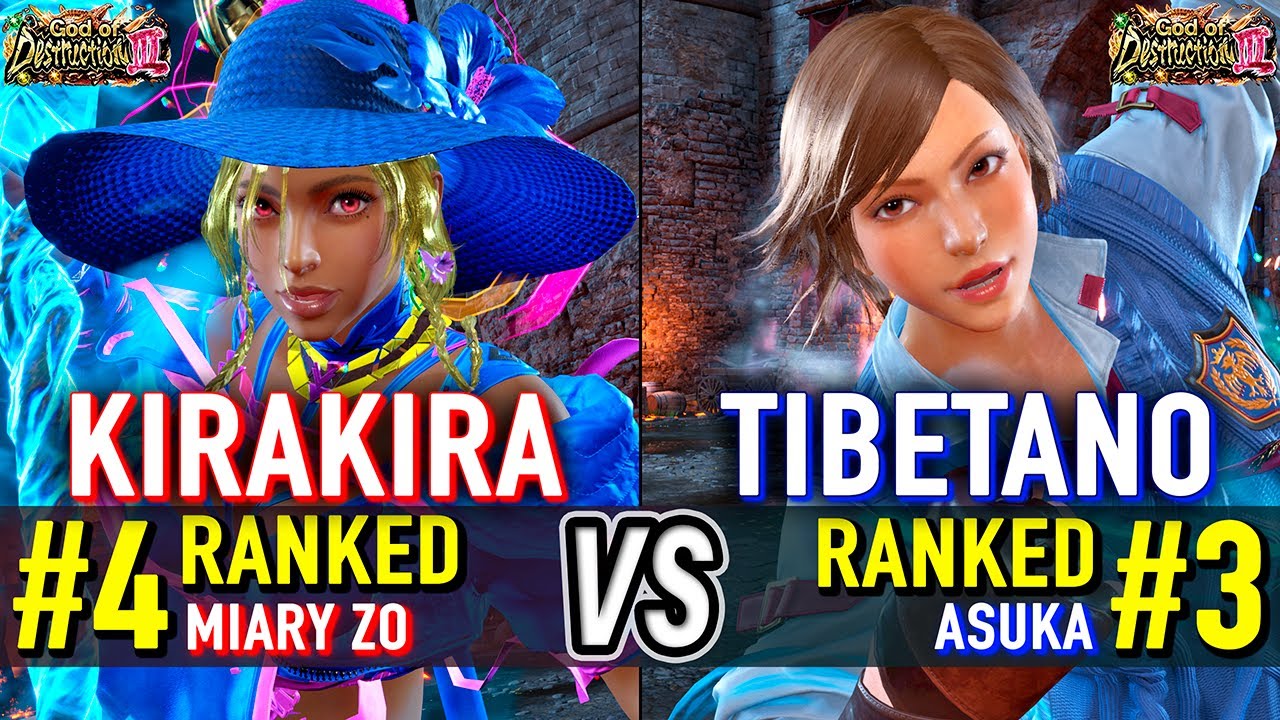 T8 🔥 KIRAKIRA (#4 Ranked Miary Zo) vs TIBETANO (#3 Ranked Asuka) 🔥 Tekken 8 High Level Gameplay