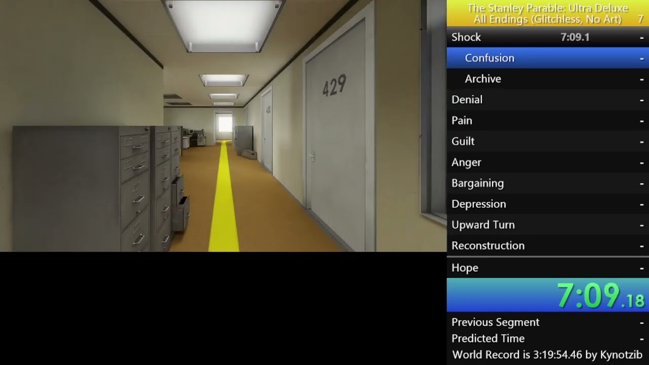 WR!! The Stanley Parable Ultra Deluxe All Endings (Glitchless, No Art) in 3:21:33!