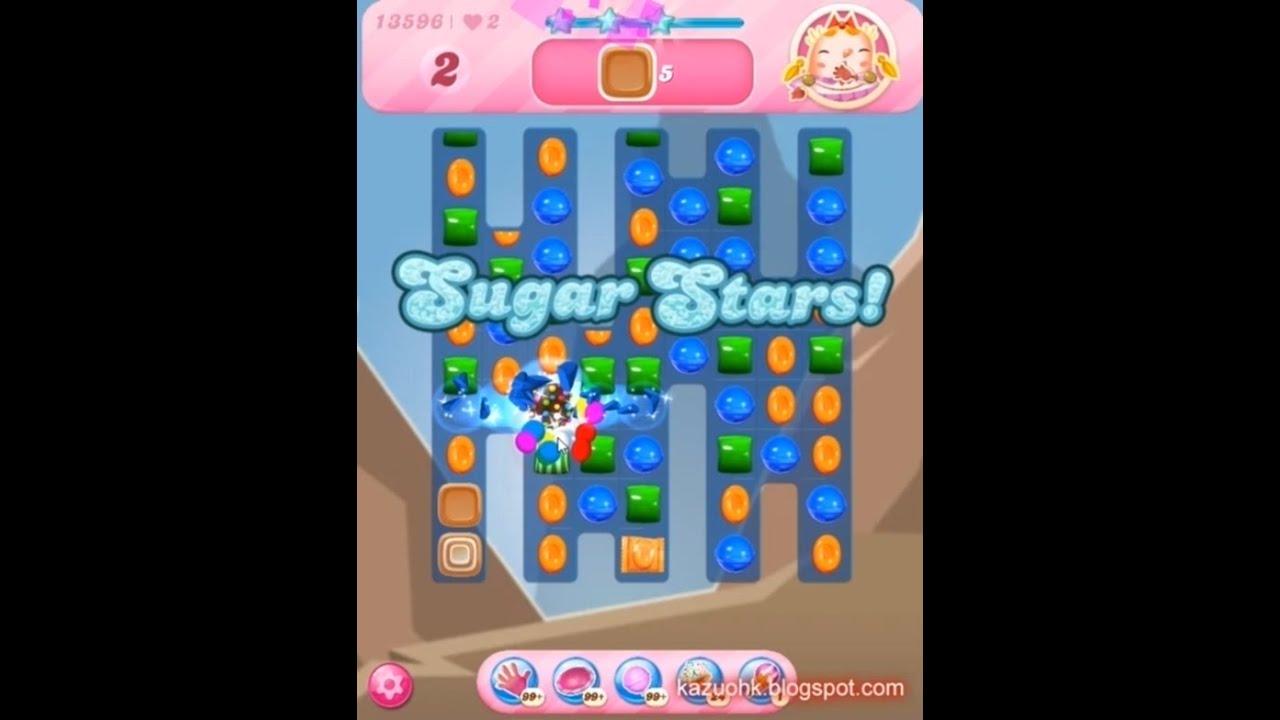 Candy Crush Saga Level 13596 (2nd version, Sugar stars, NO boosters)