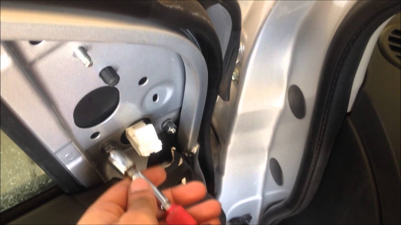 How to replace left rear view mirror on 2012 Sentra?