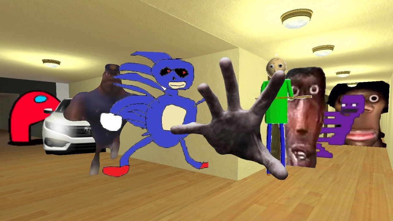 HAND 1,BALDI,SANIC EXE,PURPLE GUY AND OTHER'S NEXTBOT IN THE GMOD #Crazy_Gaming #Nextbots