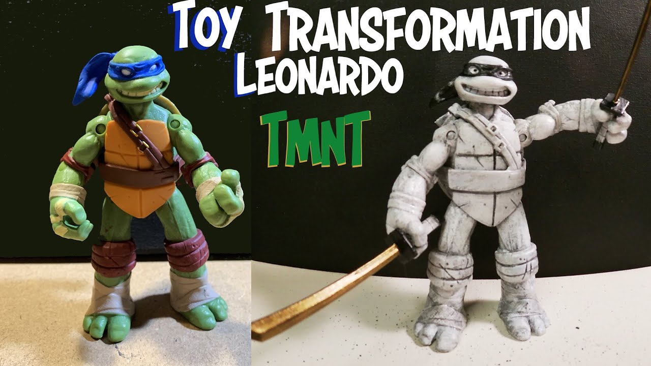 TMNT 2012 Leonardo Action Figure - Custom Paint - Comic Book Style