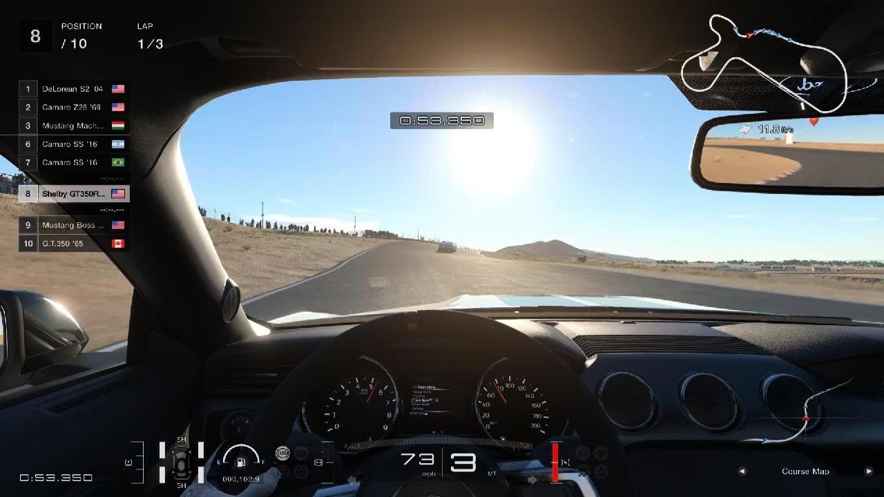 Gran Turismo 7 American FR Challenge at Willow Springs - Shelby GT350R ‘16 - Sport Soft tires