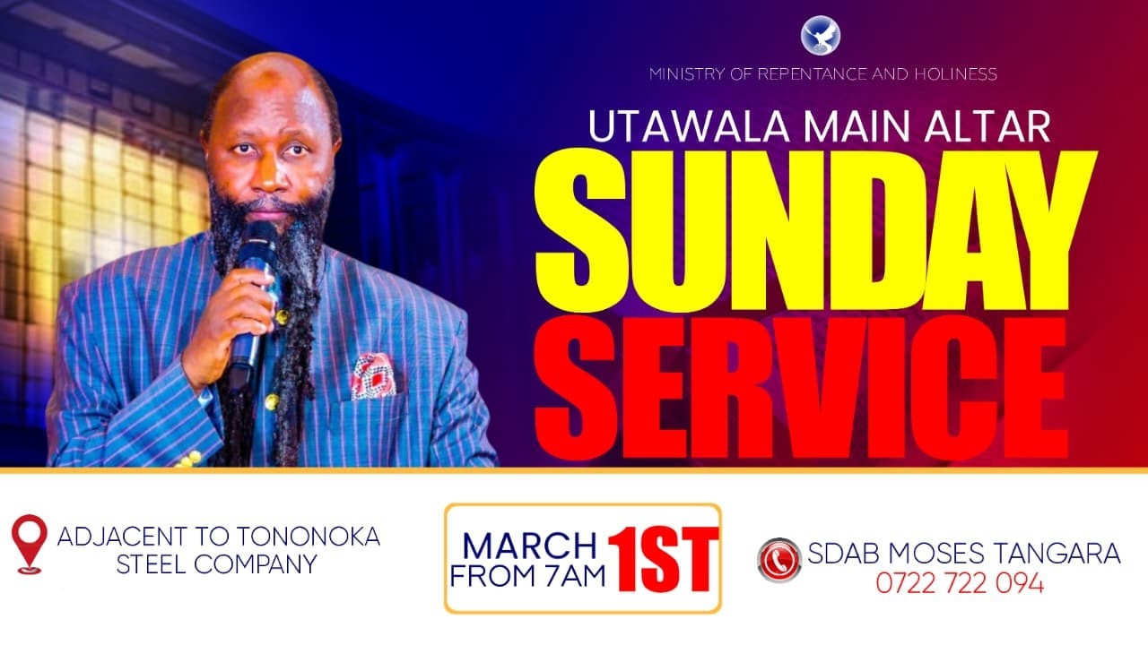 UTAWALA MAIN ALTAR SUNDAY SERVICE - 1 ST MARCH 2026