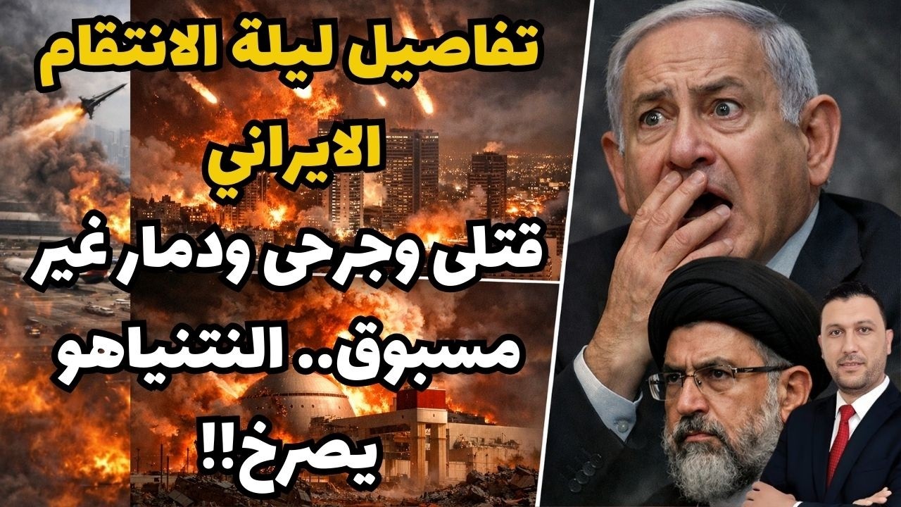 🚨🔥 أكبر قصف على الكيان..عشرات الاصابات والقتلى..إيران تثأر وإسراىيل ترد بإستهداف محطة بوشهر النووية
