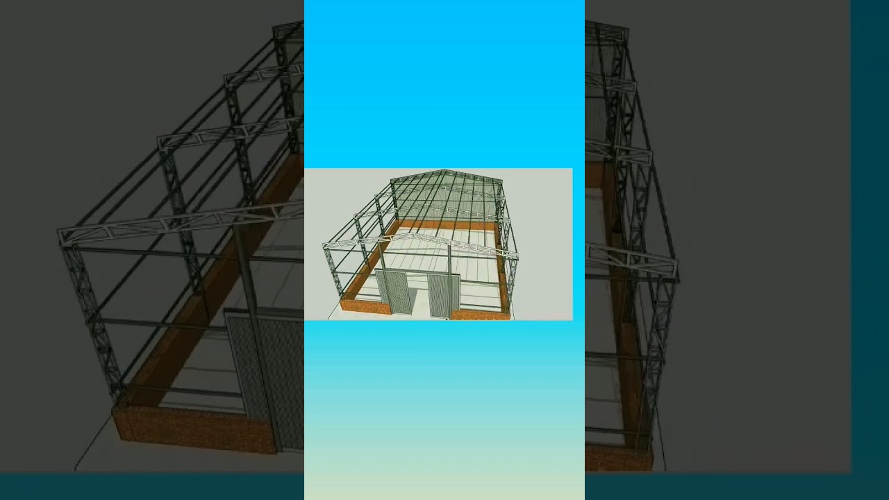 desenho 3d meu trabalho estrutura metalica