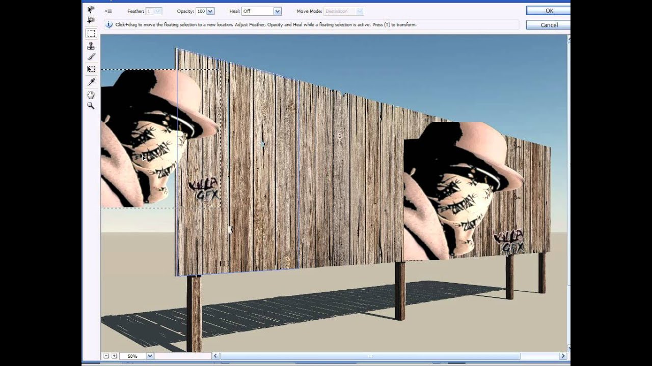 Using the vanishing point filter in Photoshop [ps1]