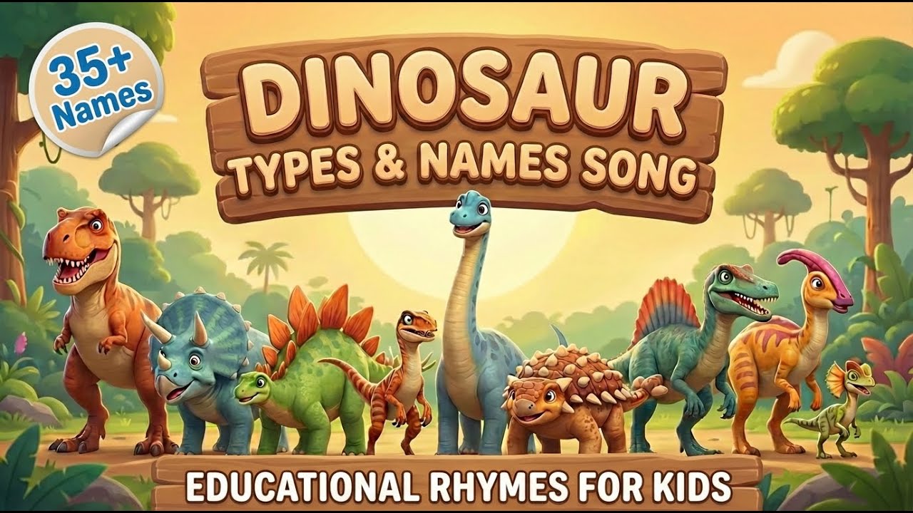 Dinosaurs Names Song 🦖 | Educational Rhymes for Preschool & Kindergarten