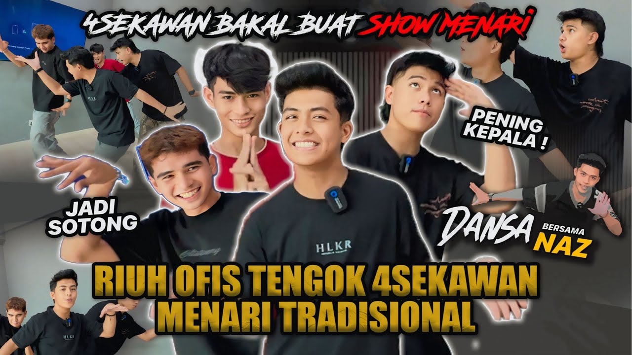 4SEKAWAN GEGAR OFIS MENARI TARIAN VIRAL!!! RIUH AITEAM BERSORAK BAKAL BUAT SHOW