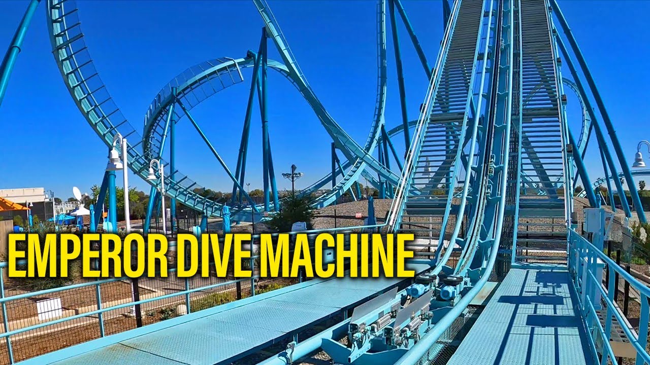 EMPEROR Dive Machine, Front Row POV - SeaWorld San Diego