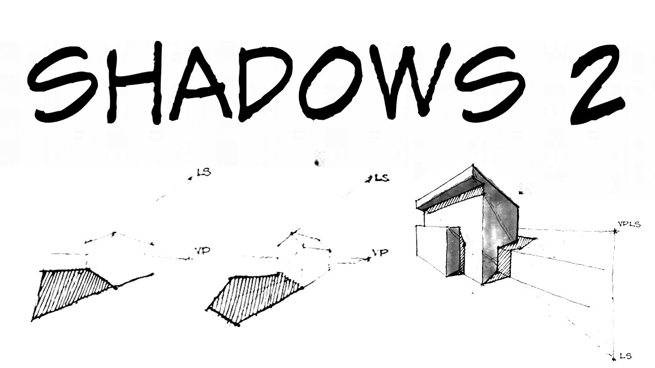 How To Draw Perspective Shadow Part 2- Architecture Daily Sketches