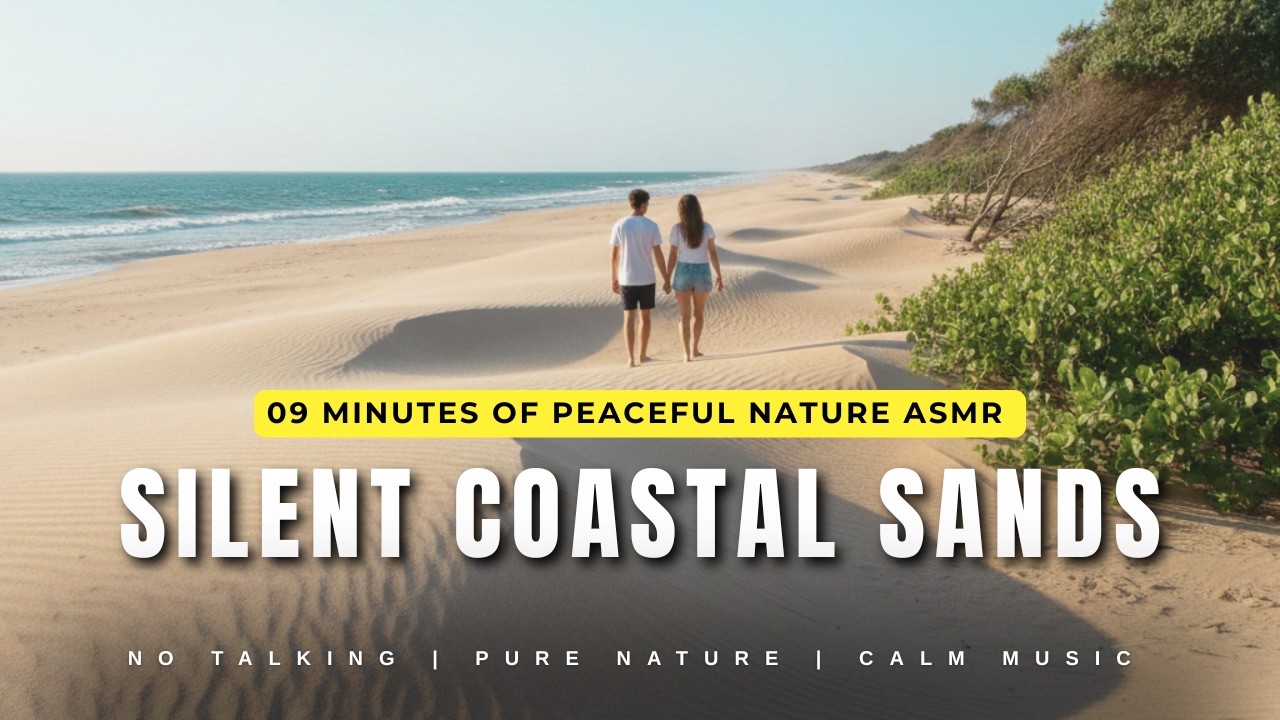 Relaxing Beach Sand Ambience | Silent Natural ASMR | No Talking