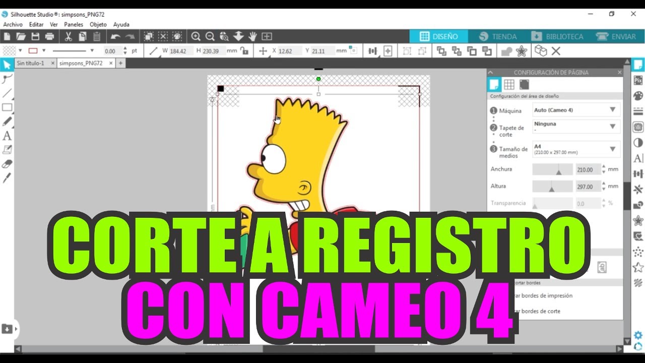 Cómo cortar a registro con cameo 4 CAMEO 4 VINIL TEXTIL PLOTEABLE TUTORIAL COMPLETO