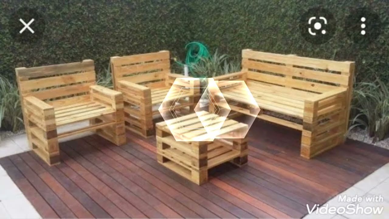 Lindas idéias de sofá de pallet pra você si inspirar.