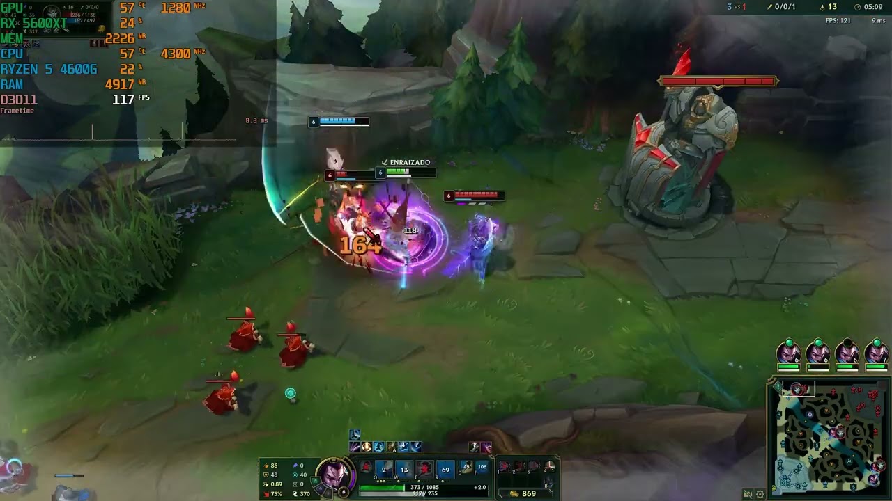 League Of Legends - Ryzen 5 4600g - RX 5600XT - 16 GB RAM - ULTRA 1080P