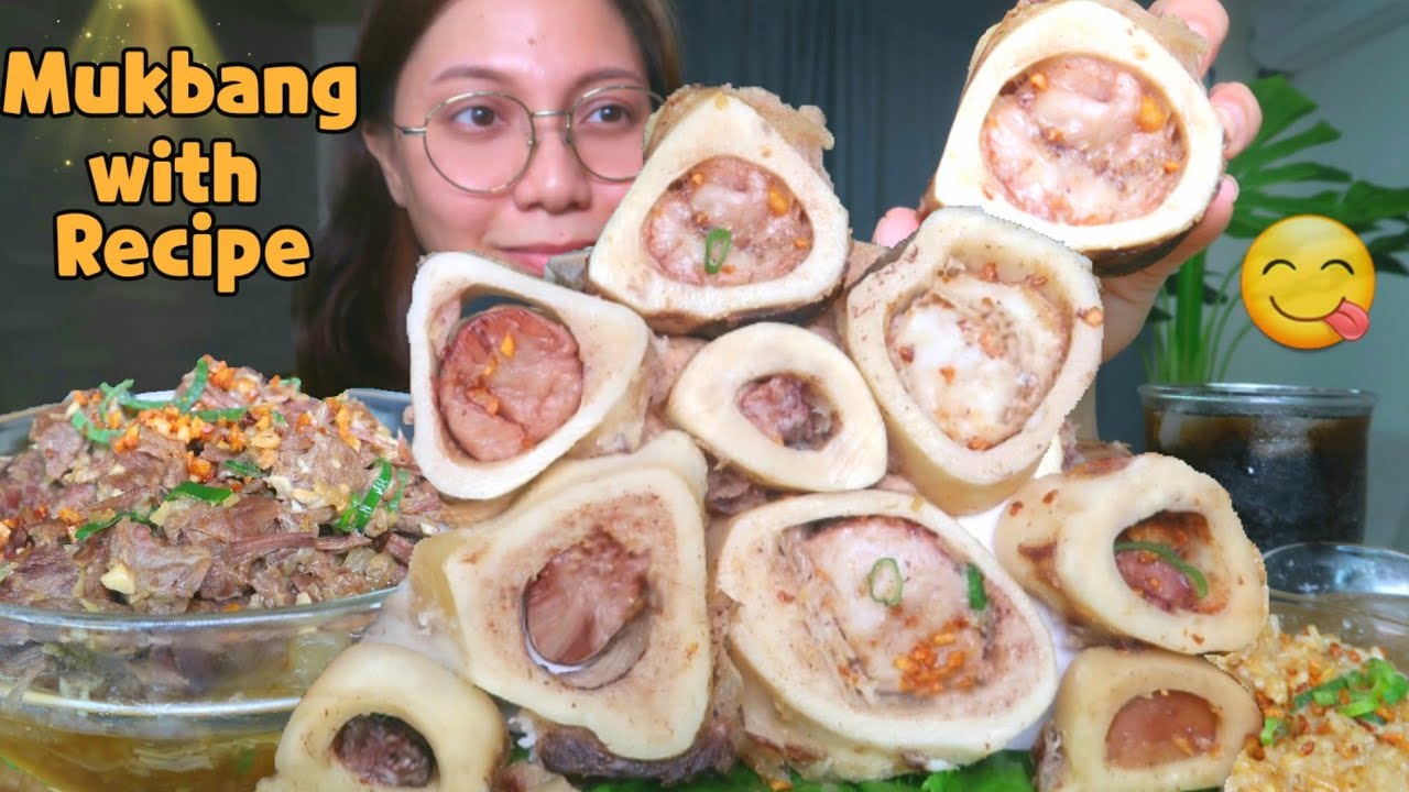 BEEF PARES WITH BONE MARROW | Mukbang Philippines