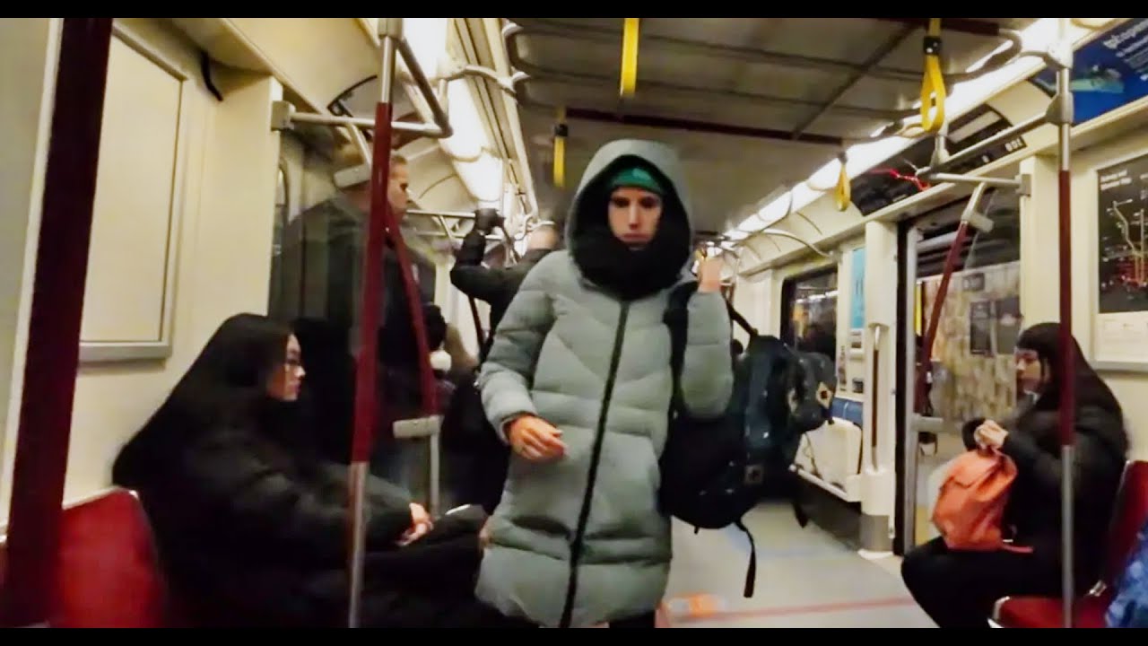 Morning City Rush Hour Commute Train Ride in Toronto (TTC) - 4K