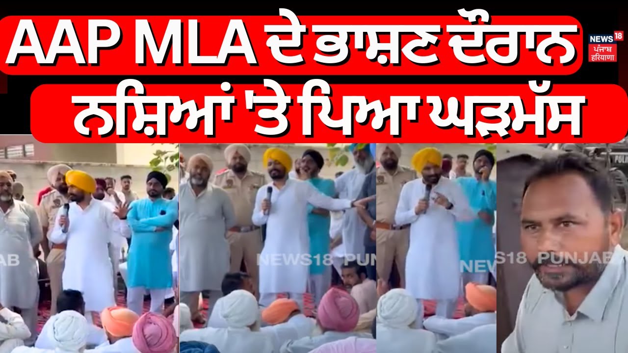 AAP MLA ਦੇ ਭਾਸ਼ਣ ਦੌਰਾਨ ਨਸ਼ਿਆਂ 'ਤੇ ਪਿਆ ਘੜਮੱਸ | Labh Singh Ugoke | MLA Bhadaur | N18V