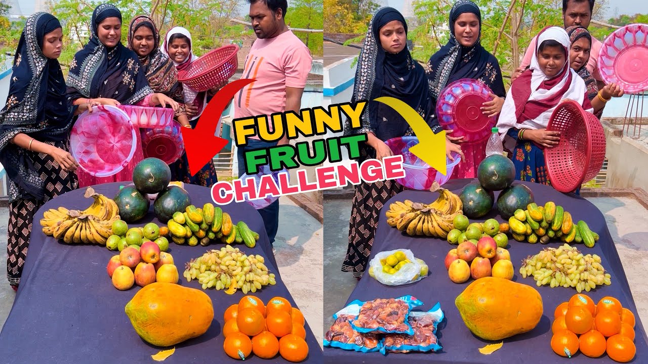Funny Fruit Bottle Flip Challenge Viral Game 🔥#challenge #viral #funny