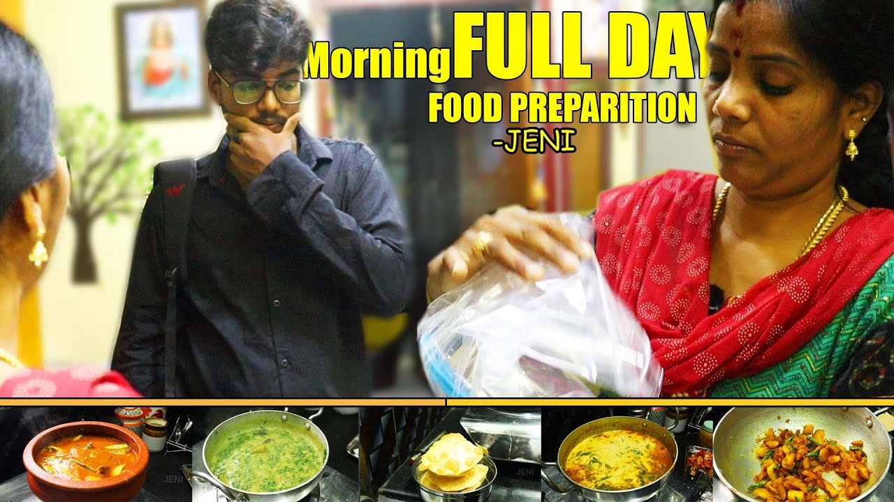 ஒரு நாளுக்கான சமையலை காலையிலே சீக்கிரமா முடிச்சாச்சு  | Wednesday  Breakfast / Lunch/Dinner  | JENI