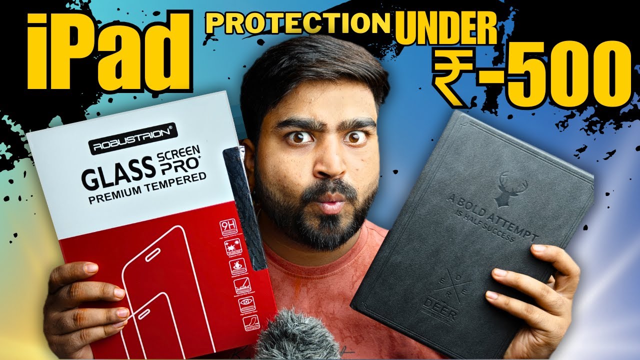 🔥Best iPad Cases & Tempered Glass under ₹-500/-🔥| iPad Accessories🔥