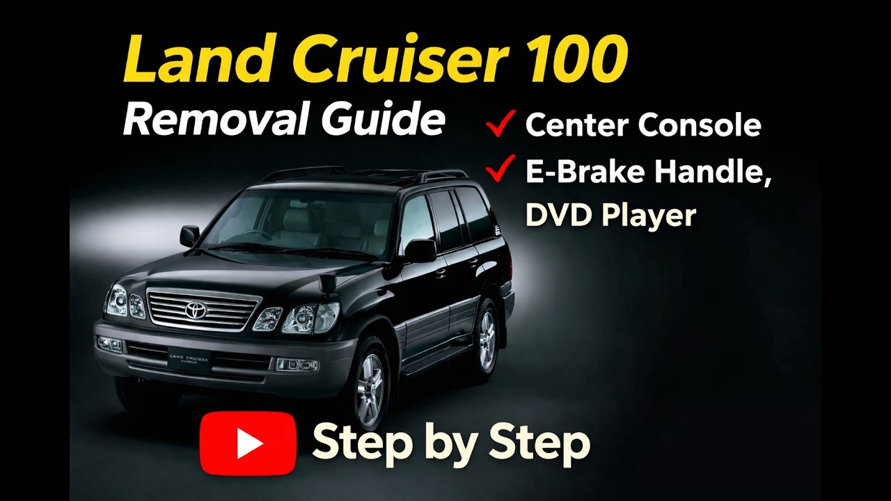 How To Remove DVD Player, Center Console & Emergency Brake Handle From Lexus LX470 | Land Cruiser100