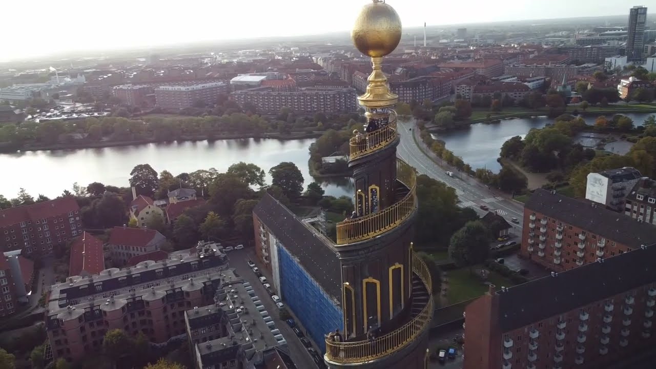 The Church of Our Saviour or Vor Frelsers Kirke.  WOW WOW!! DRONE!! - Copenhagen Denmark - ECTV