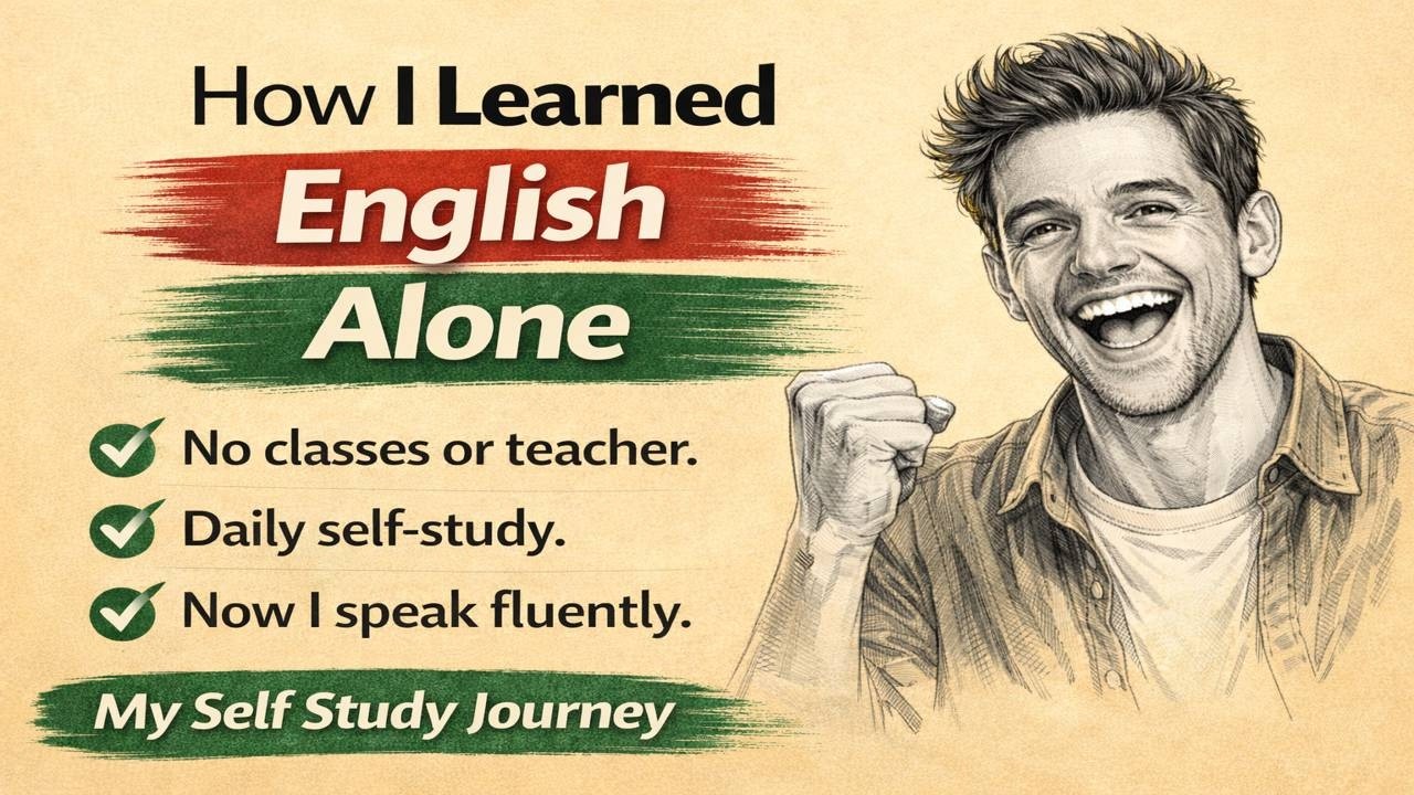 How I Learned English Alone | Self Study English Journey | English Listening Story
