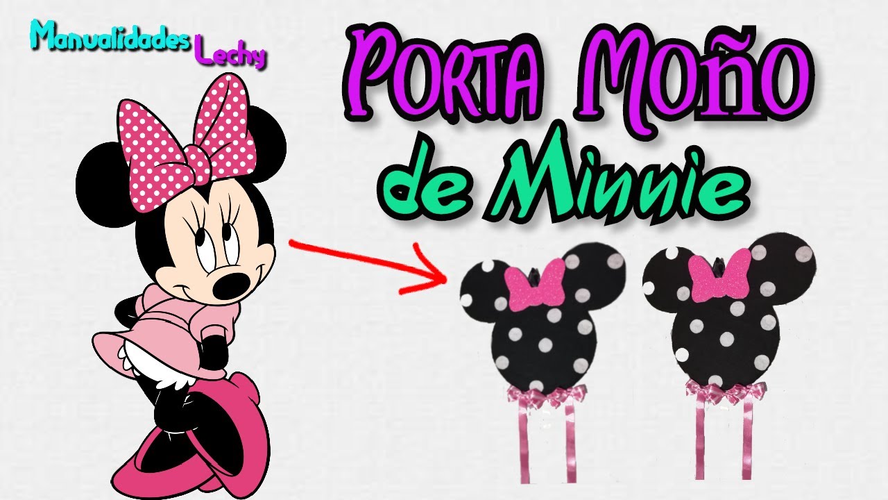 ❤️ CÓMO HACER PARTA GANCHOS/ MOÑOS DE MINNIE MOUSE PASO A PASO ❤️Accesorios de niñas