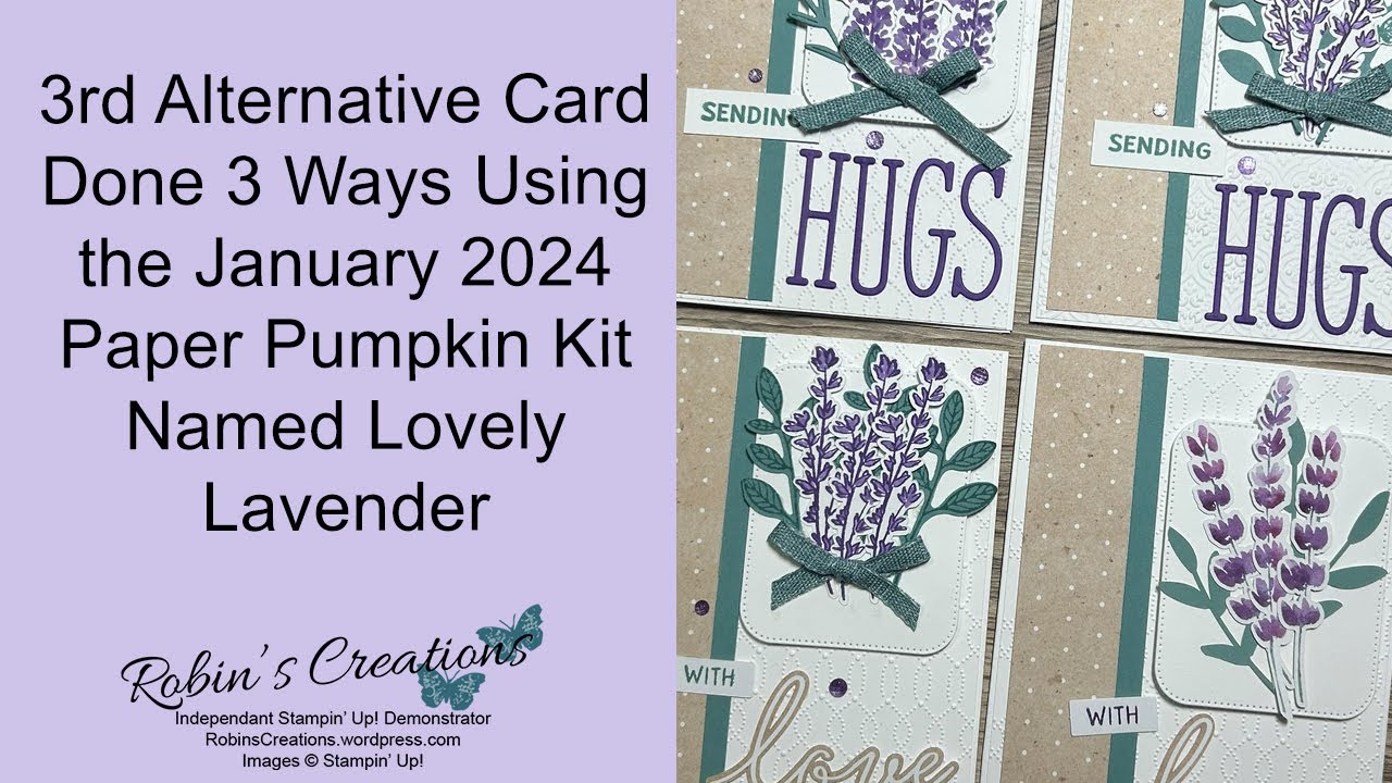 3rd Alternative Card Using the January 2024 Paper Pumpkin Kit Named Lovely Lavender