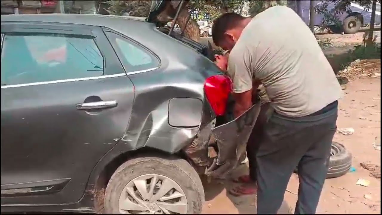 Maruti baleno back diggi side panel repairing