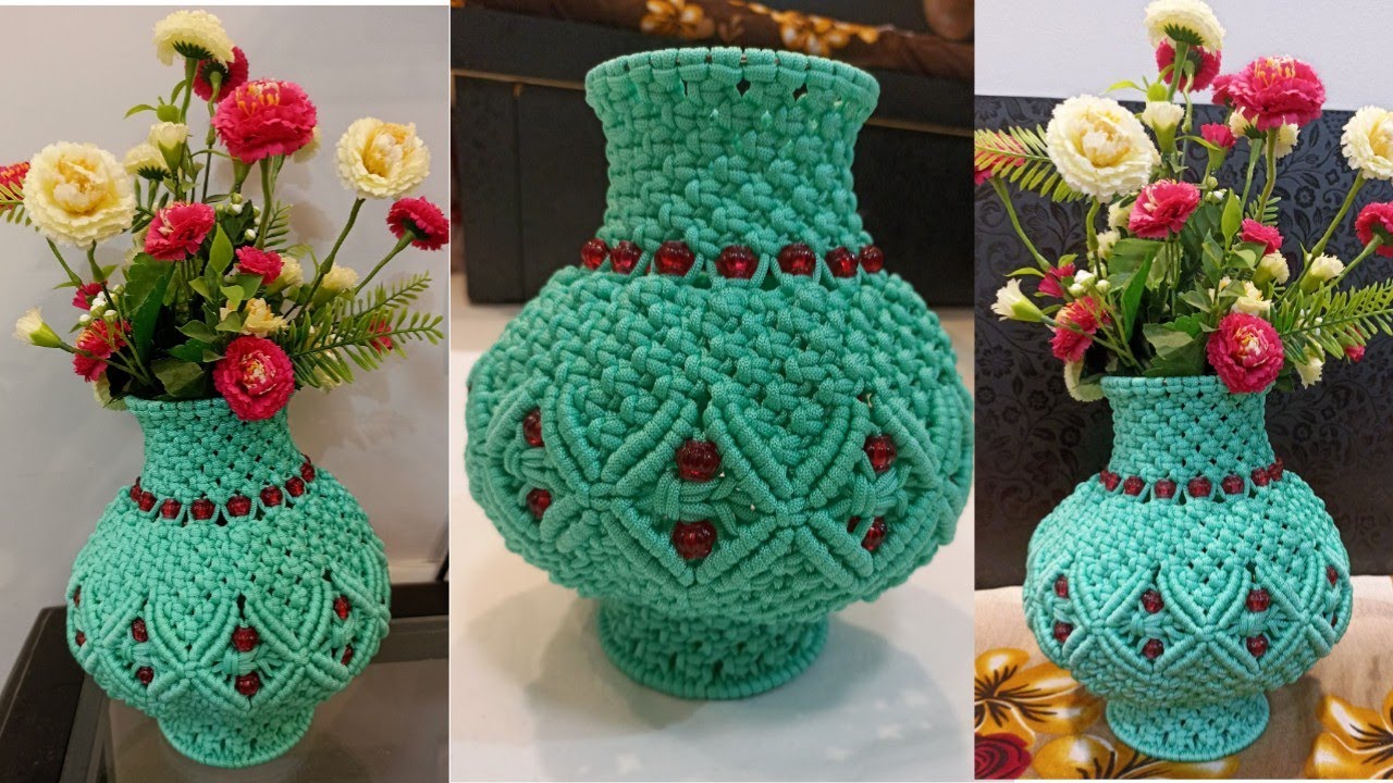 Macrame Flower Pot | How to make macrame flower pot? #macrame #macrametutorial #macrameflowerpot