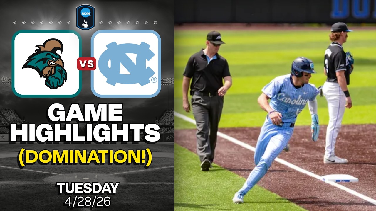 Coastal Carolina vs North Carolina (MIDWEEK!) 2026 College Baseball Highlights